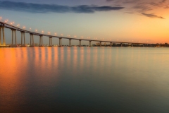 Coronado Bridge Going Into the Sunset