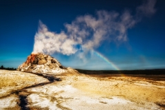 Geyser And Rainbow