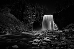 Rainbow Falls In Black And White