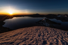 Sun Over Crater Lake